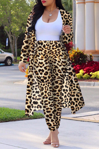 Free-shipping-online-clothing-plus-size-all-over-print-midi-cardugan-two-piece-pants-set
