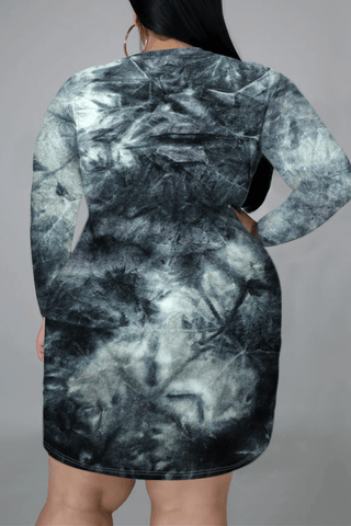Fashion Casual Regular Print Plus Size Dress