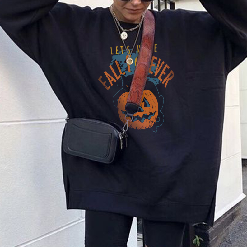 Spoof pumpkin designer long sleeve sweatshirt