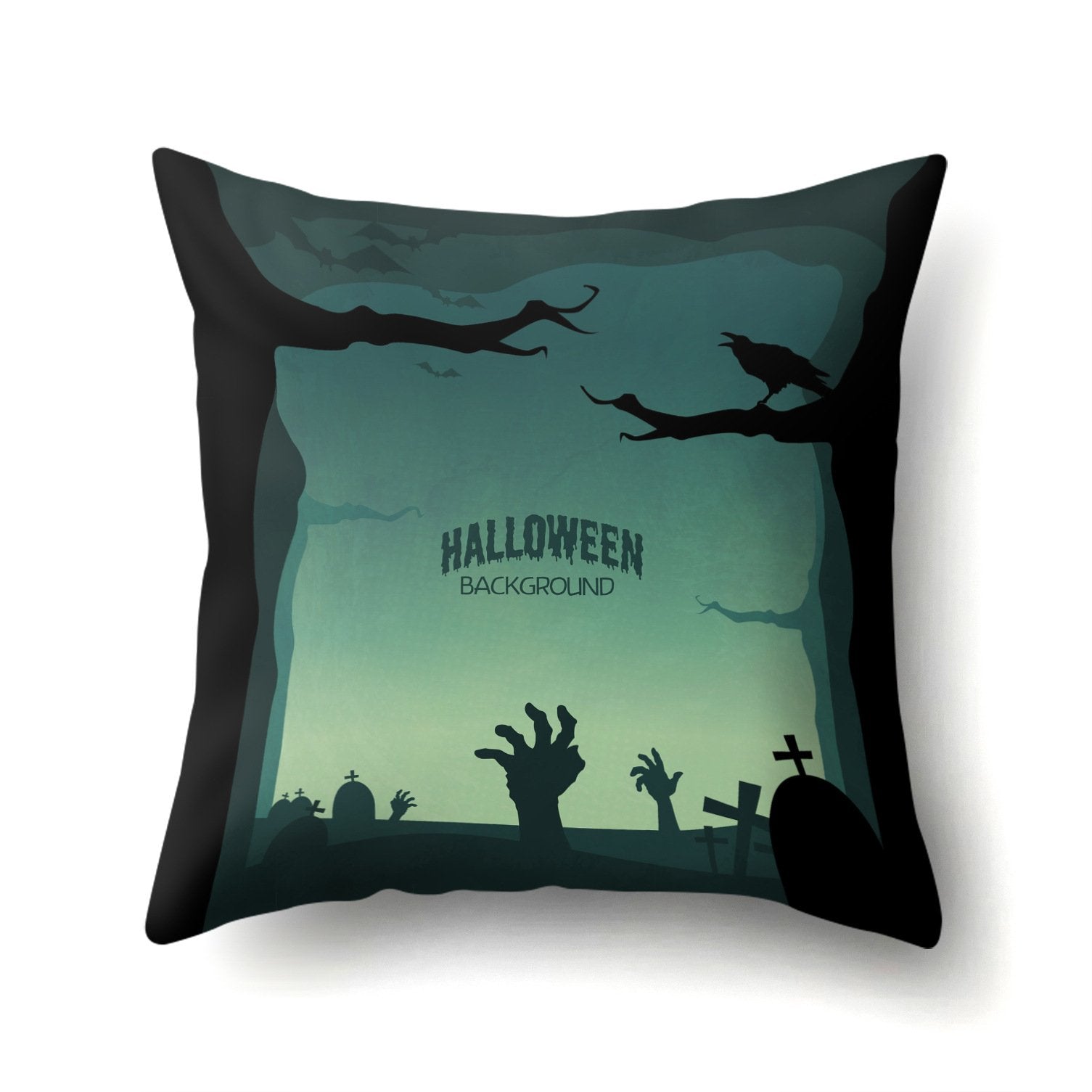 Halloween pumpkins bats witch print pillowcase
