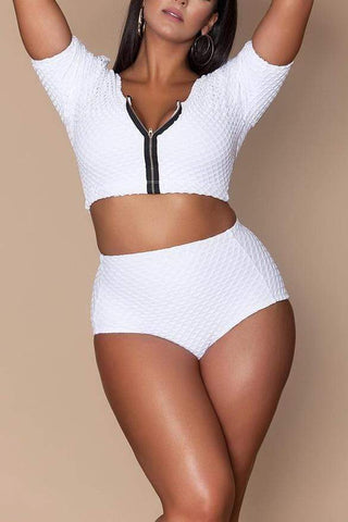 Fashion Print Split Body Swimsuit Bikini