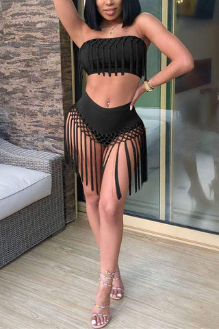 Sexy Fashion Fringe Swimsuit Set