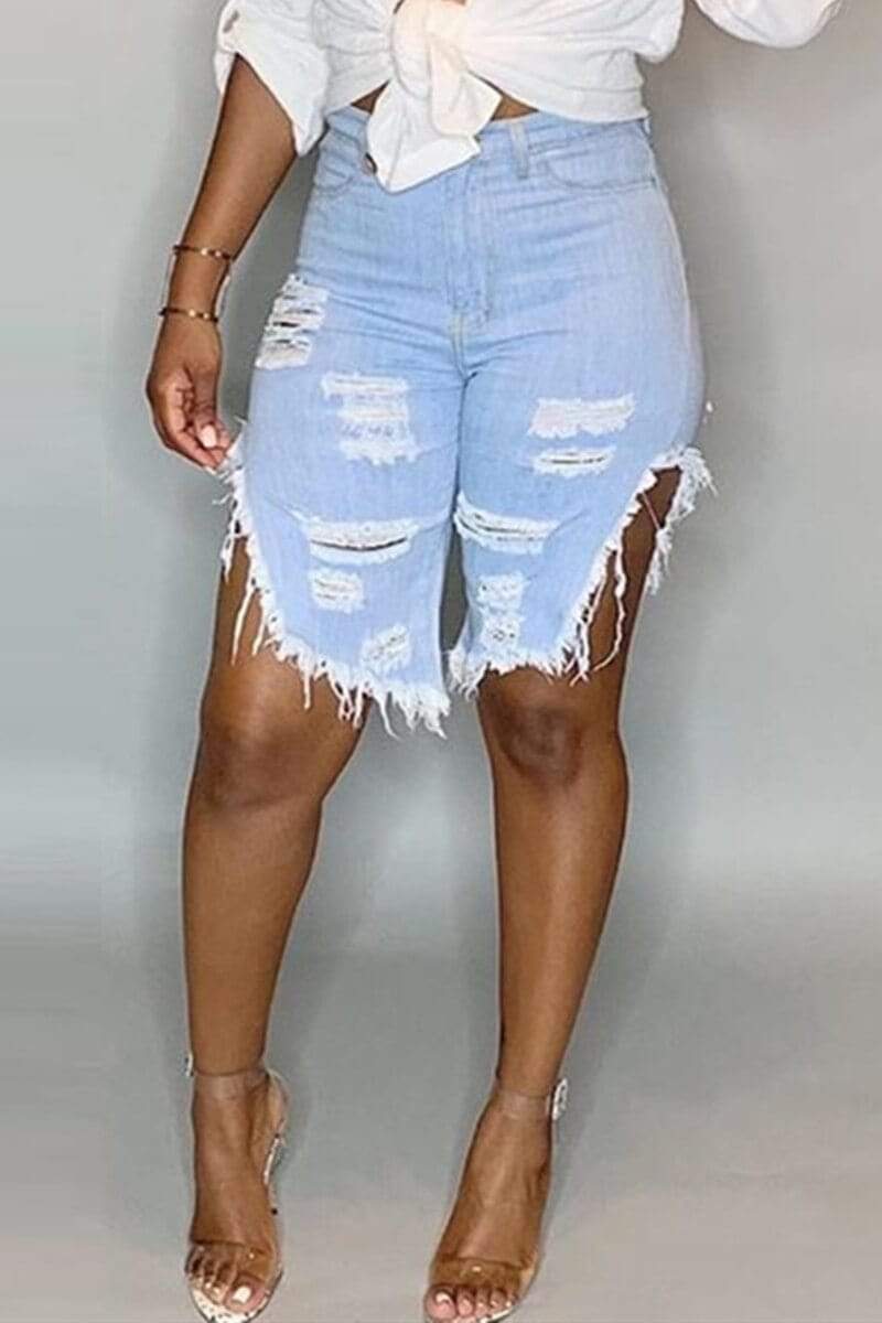 Fashion Casual Mid Waist Jeans