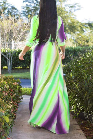 Printed Cardigan Dress