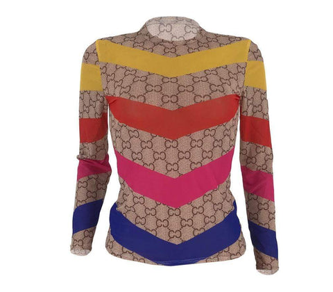 Fashion Casual Patchwork Mesh Top