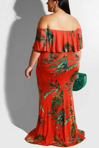Printed Tight-fitting Dress