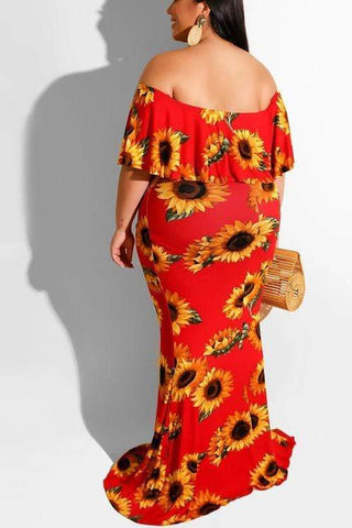 Printed Tight-fitting Dress