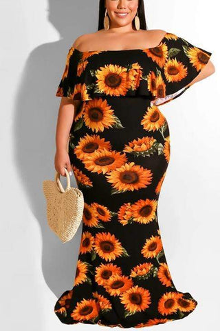 Printed Tight-fitting Dress