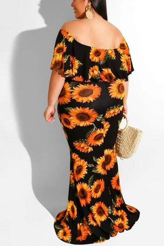 Printed Tight-fitting Dress