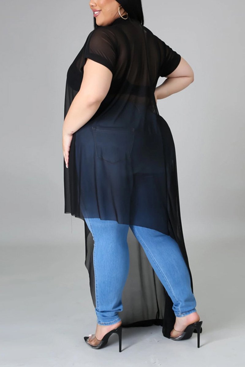 Rodress-freeshipping-asymmetric-hem-plus-size-see-through-dress