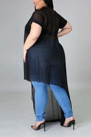 Rodress-freeshipping-asymmetric-hem-plus-size-see-through-dress