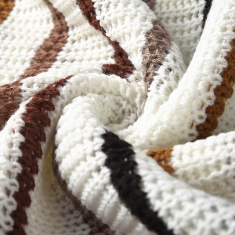 Fashion V Neck Stripe Sweater