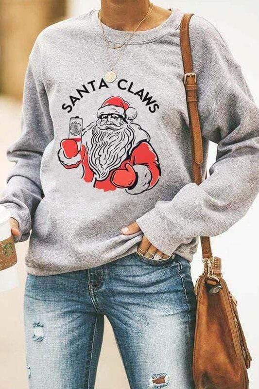 Santa Claus Printed Sweatshirt