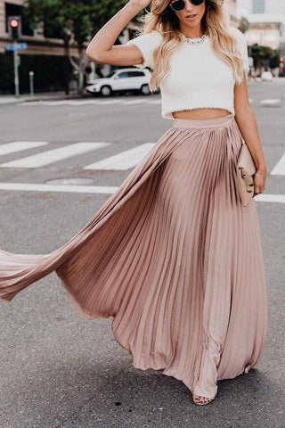 Elegant Temperament Pleated Skirt