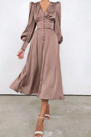 Lust or Love Puff Sleeve Maxi Dress