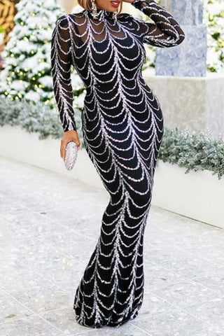 Online-clothing-plus-size-dresses-tight-skirt-long-sleeve-see-through-maxi-dress