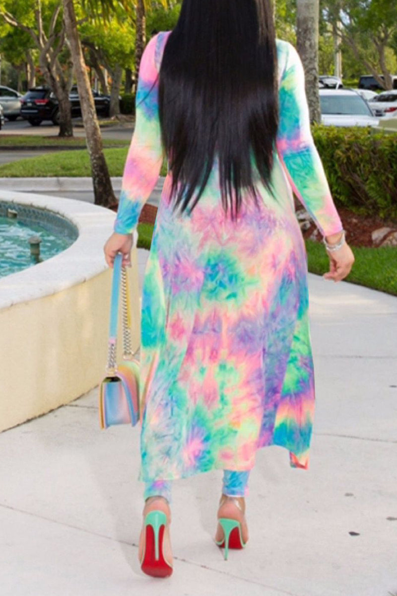 Free-shipping-online-clothing-plus-size-all-over-print-midi-cardugan-two-piece-pants-set