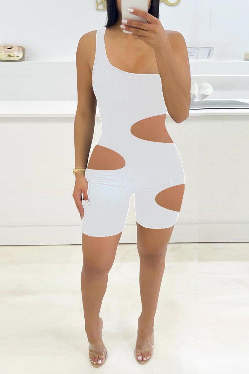 Rodress-freeshipping-skew-neck-hole-solid-color-bodycon-romper