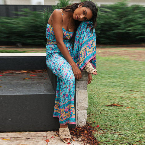 aqua-floral-crop-top-and-pants-matching-sets