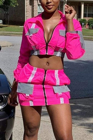 Casual Tooling Waterproof Luminous  Two-Pieces Suit