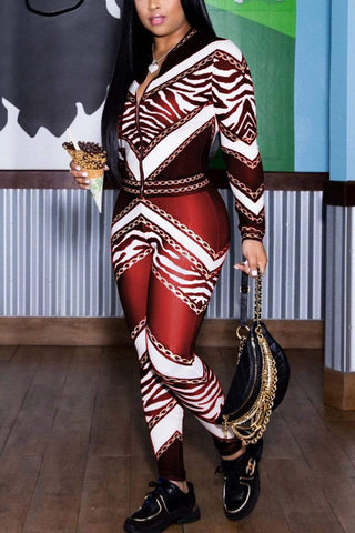 Fashion Printing Pants Sports Set