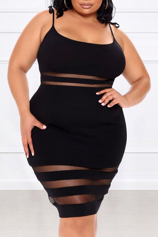 Plus Size Black Sexy Dress Sleeveless Dresses