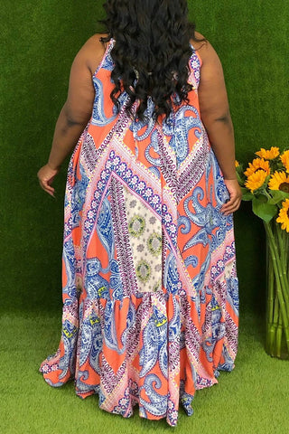 Rodress-freeshipping-spaghetti-straps-plus-size-loose-maxi-dress
