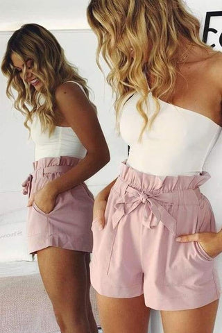 Beach High Waist Shorts Ladies Shorts