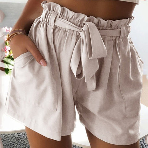 Beach High Waist Shorts Ladies Shorts