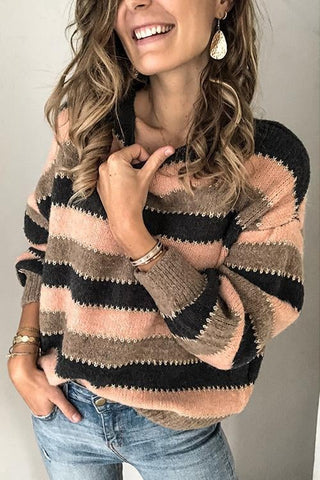 Cozy Attitude Stripe Sweater