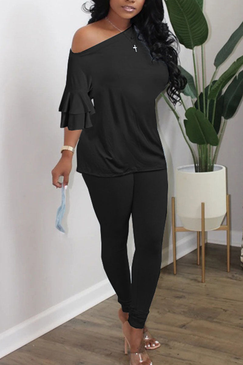 british-style-solid-split-joint-oblique-collar-long-sleeve-two-pieces