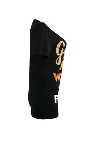 Casual  Letters Printed Mini Dress