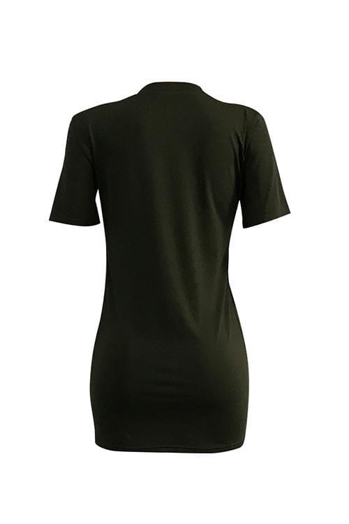 Casual  Letters Printed Mini Dress