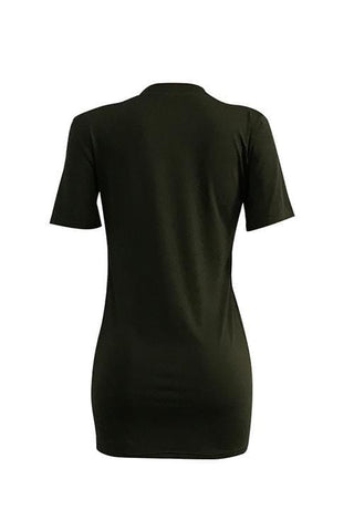 Casual  Letters Printed Mini Dress