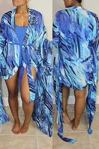 Sexy Printing One-piece Swimwears(With Cover-Ups)