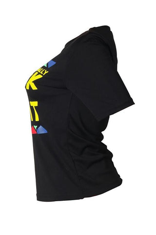 Casual Round Neck Letter Printed T-shirt