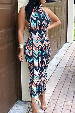 Round Neck Striped Dress