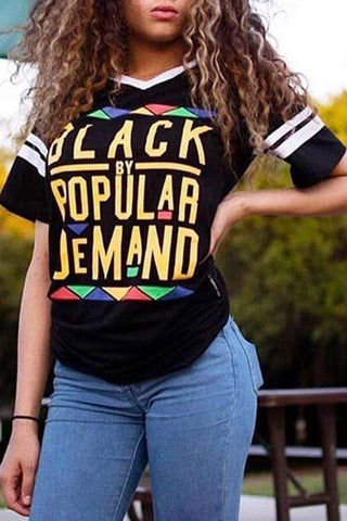 Euramerican Letters Printed T-shirt