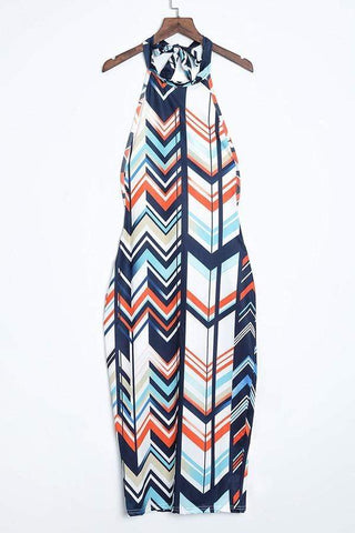 Round Neck Striped Dress