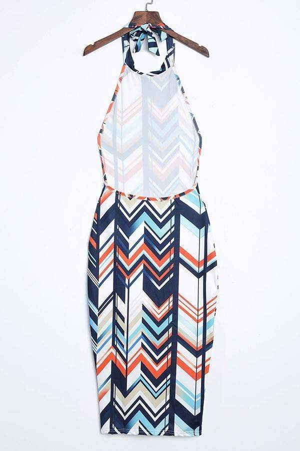 Round Neck Striped Dress