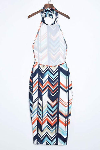 Round Neck Striped Dress