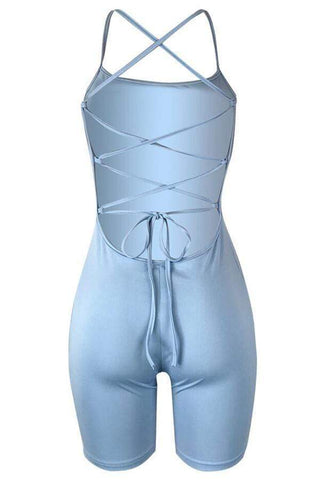 Casual Backless Skinny One-piece Rompers