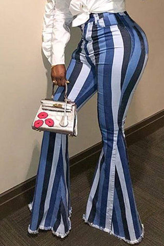 Euramerican Striped Wine Red Pants