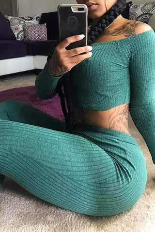 Euramerican Dew Shoulder Pants Set