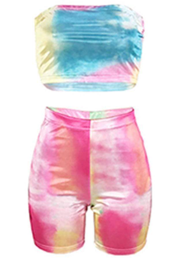 Dew Shoulder Two-piece Shorts Set