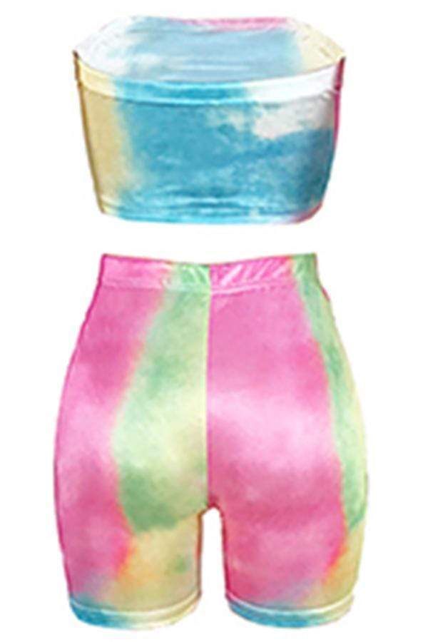 Dew Shoulder Two-piece Shorts Set