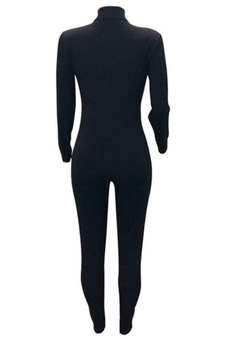 Trendy Zipper Design One-piece Jumpsuits