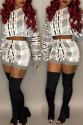 Casual Printed Multicolor Shorts Set