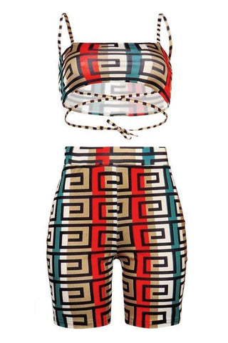 Casual Printed Shorts Set