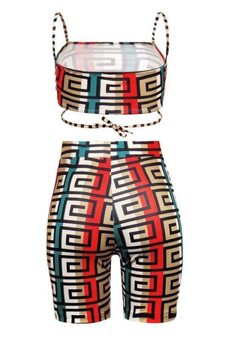Casual Printed Shorts Set